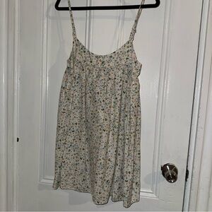 Rhythm Mini Floral Babydoll Dress With Bow Back